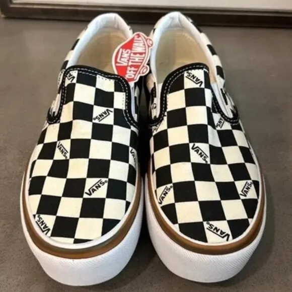 ⚛️⚛️⚛️VANS Era Stacked Checkerboard Slip On Canvas Shoes⚛️⚛️⚛️