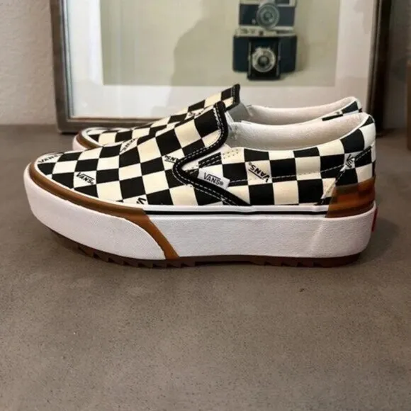 ⚛️⚛️⚛️VANS Era Stacked Checkerboard Slip On Canvas Shoes⚛️⚛️⚛️