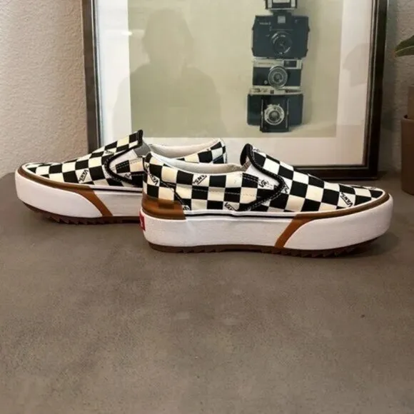 ⚛️⚛️⚛️VANS Era Stacked Checkerboard Slip On Canvas Shoes⚛️⚛️⚛️