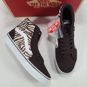 Vans Filmore Hi Satin Tiger Brown White Sneakers Women's Size 8