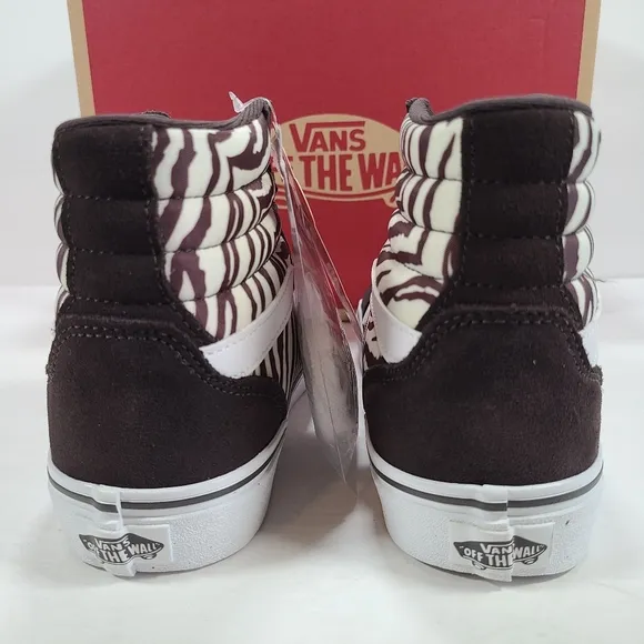 Vans Filmore Hi Satin Tiger Brown White Sneakers Women's Size 8