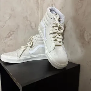 Vans High-Top Sneakers in Cream and White