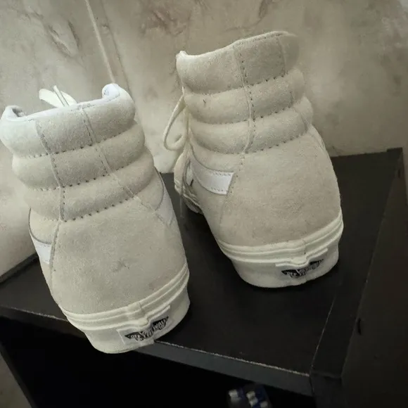Vans High-Top Sneakers in Cream and White