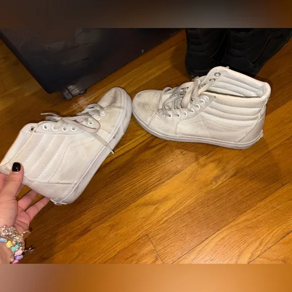 Vans High-Top Sneakers - White and Black