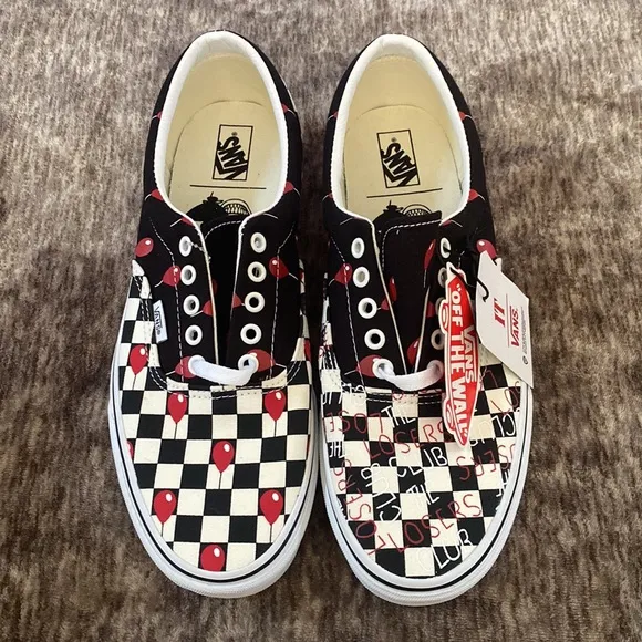 🤡Vans Horror House Stephen King IT Pennywise Losers Club Checkered Shoes🤡‎