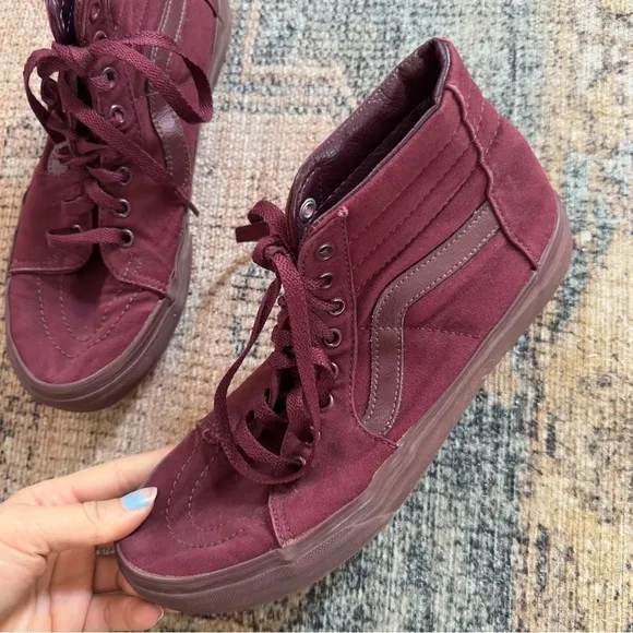 Vans Maroon High Top Sneakers sz 8