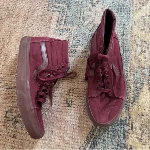 Vans Maroon High Top Sneakers sz 8