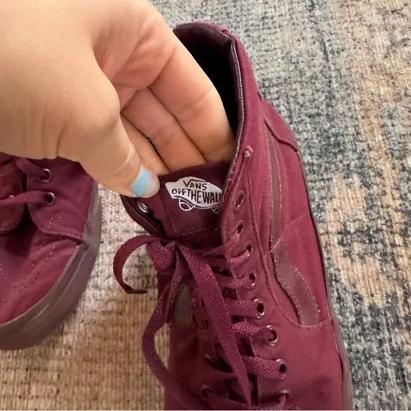 Vans Maroon High Top Sneakers sz 8