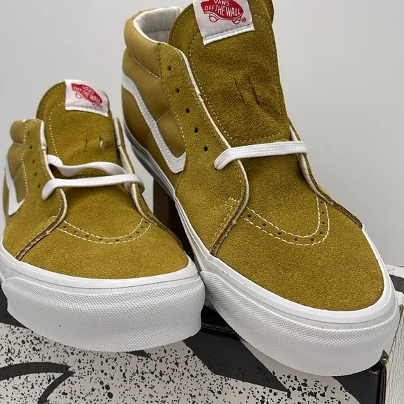 Vans Men’s Mustard High-Top 0g Sk8-Mid LxSuede/Canvas Tobacco/WhiteVN0A4BVCN2X
