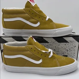 Vans Men’s Mustard High-Top 0g Sk8-Mid LxSuede/Canvas Tobacco/WhiteVN0A4BVCN2X