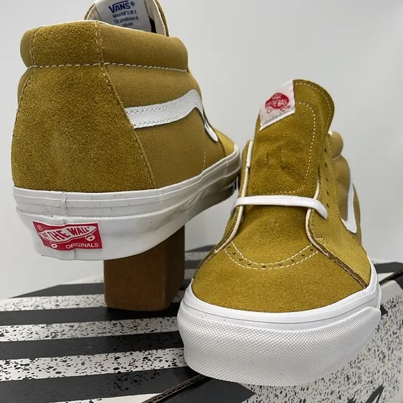 Vans Men’s Mustard High-Top 0g Sk8-Mid LxSuede/Canvas Tobacco/WhiteVN0A4BVCN2X