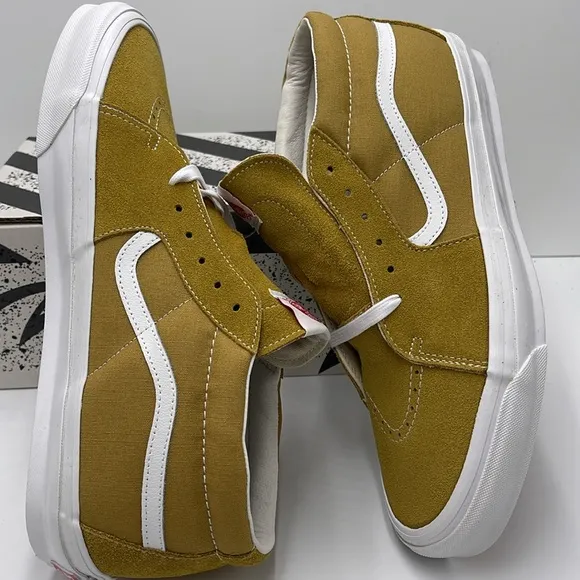 Vans Men’s Mustard High-Top 0g Sk8-Mid LxSuede/Canvas Tobacco/WhiteVN0A4BVCN2X
