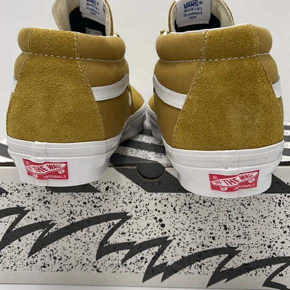 Vans Men’s Mustard High-Top 0g Sk8-Mid LxSuede/Canvas Tobacco/WhiteVN0A4BVCN2X
