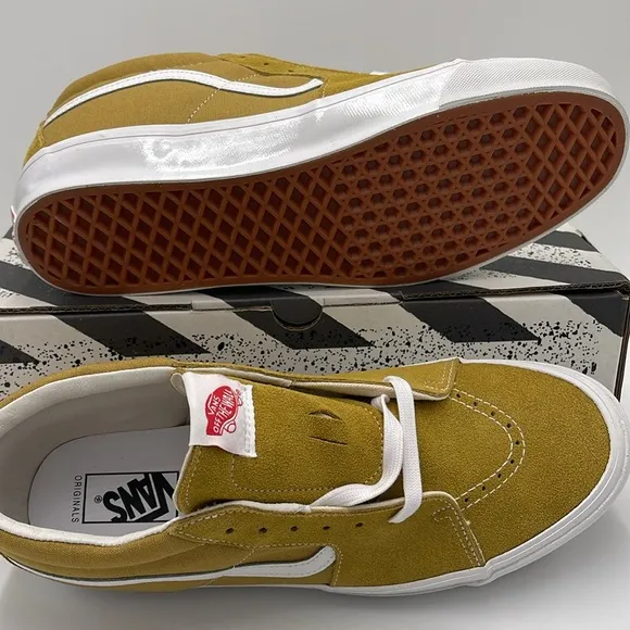Vans Men’s Mustard High-Top 0g Sk8-Mid LxSuede/Canvas Tobacco/WhiteVN0A4BVCN2X