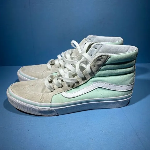 Vans Off The Wall Sk8 hi High Top Ripped Aztec Pattern Sneakers M Sz 7 W 8,5