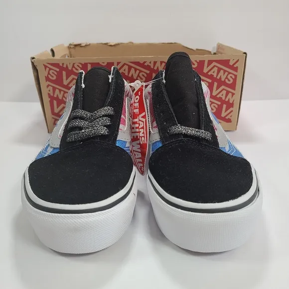 Vans Old Skool Platform After Dark Summer Leaf True White Sneakers Women's 5