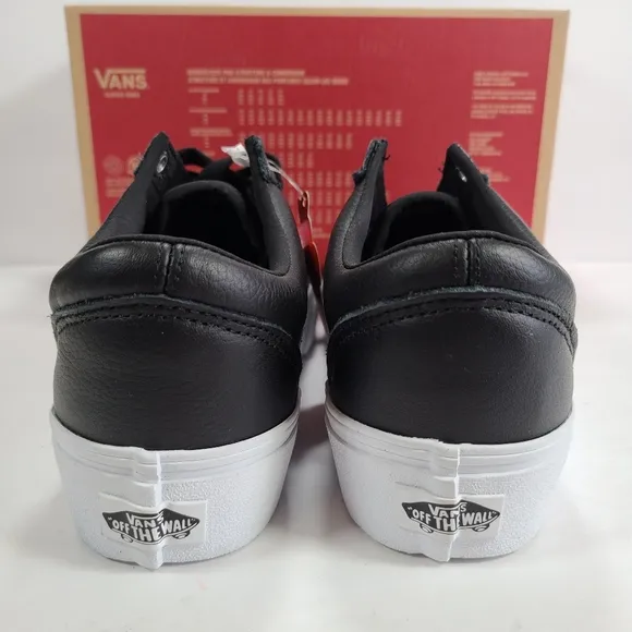Vans Old Skool Platform Holo Sidestripe Black True White Sneakers Women’s 9.5