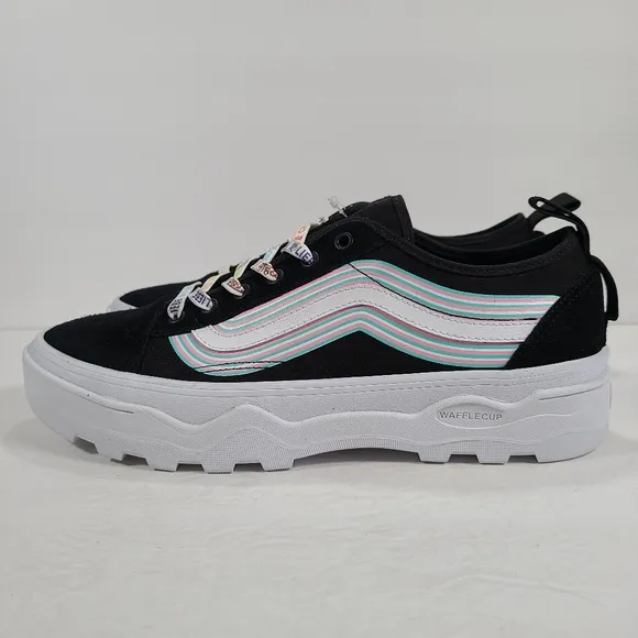 Vans Old Skool Sentry Pride Black White Platform Sneakers Men Size 12