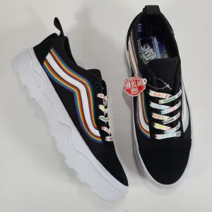 Vans Old Skool Sentry Pride Black White Platform Sneakers Men Size 12