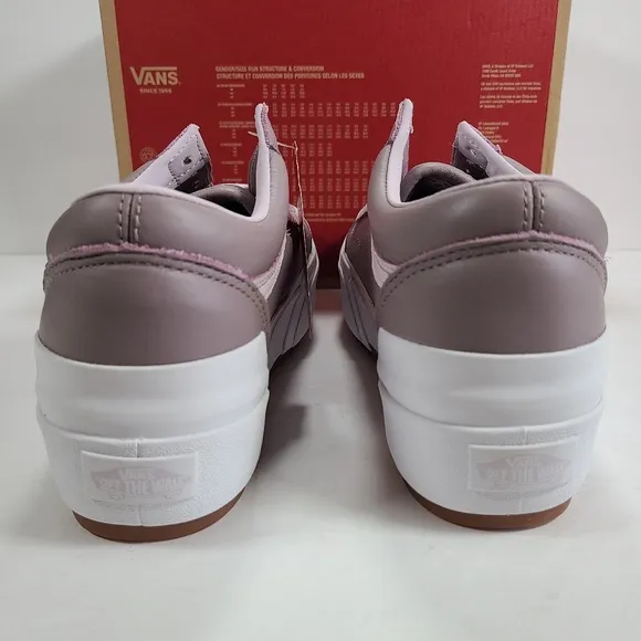 Vans Old Skool Stacked Platform Tumbled Leather Sneakers Women's Size 10.5