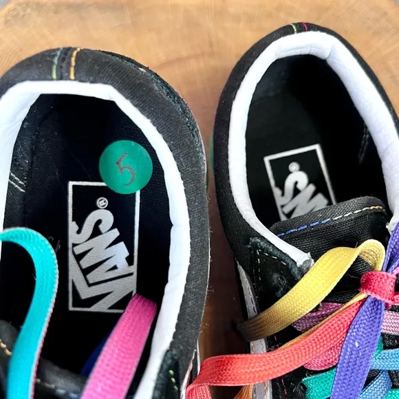 *Vans | Old Skool Unisex Stacked Rainbow Platform Size 5