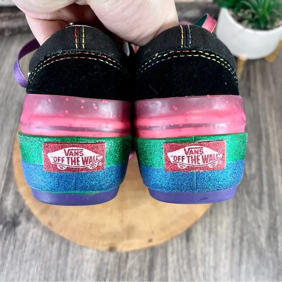 *Vans | Old Skool Unisex Stacked Rainbow Platform Size 5