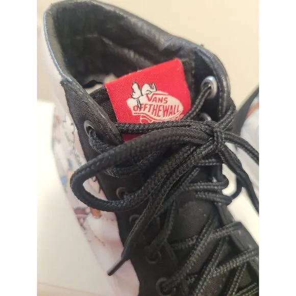 Vans Peanuts X Sk8 High Charlie Kite High Top Sneakers Women 7 Men 5.5