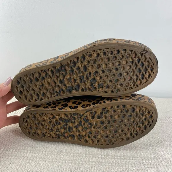 VANS Rare Old Skool platform Leopard print sneakers Mens size 5