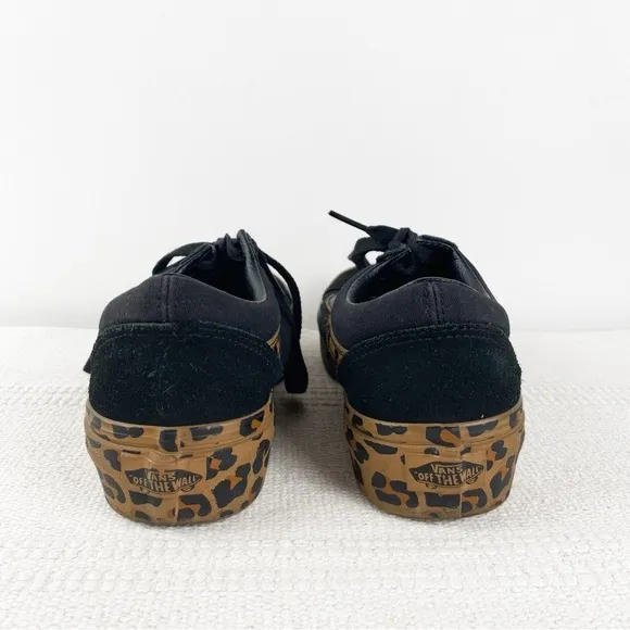 VANS Rare Old Skool platform Leopard print sneakers Mens size 5