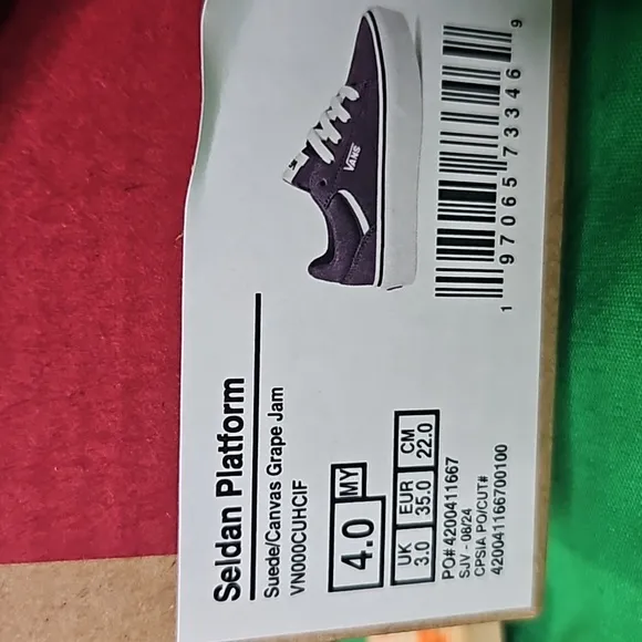 Vans Seldan Platform grape jam Suede sneakers