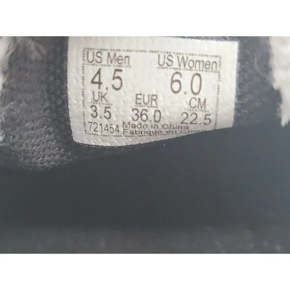Vans Sequin Slip On Black Sneakers Shoes Size 6