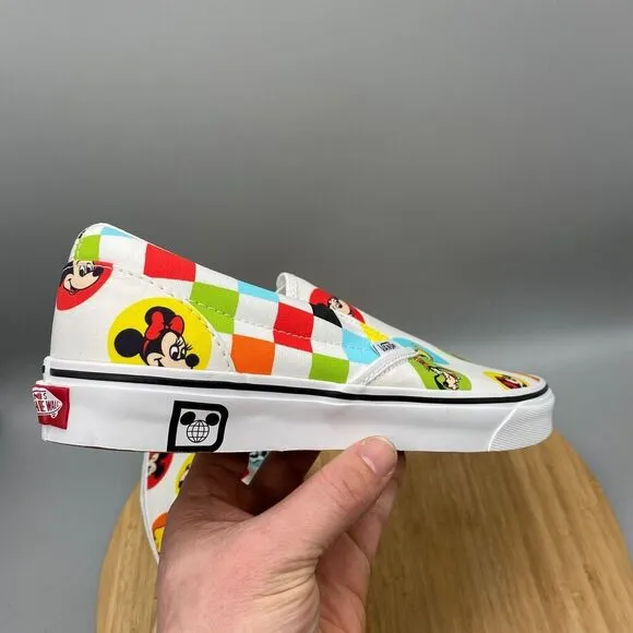 Vans Shoes Mens 11 Disney 50th Anniversary Mickey &amp; Friends Slip-O White Sneaker