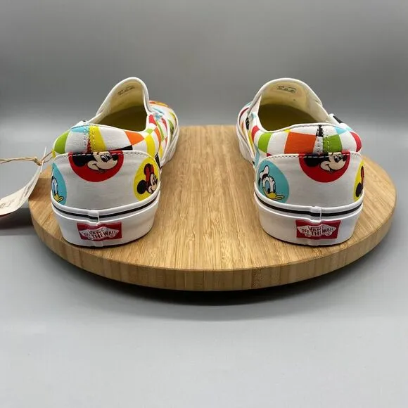 Vans Shoes Mens 11 Disney 50th Anniversary Mickey &amp; Friends Slip-O White Sneaker