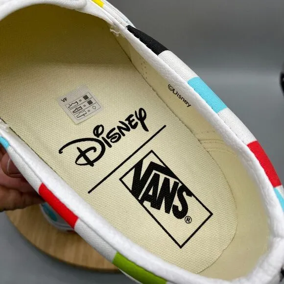 Vans Shoes Mens 11 Disney 50th Anniversary Mickey &amp; Friends Slip-O White Sneaker