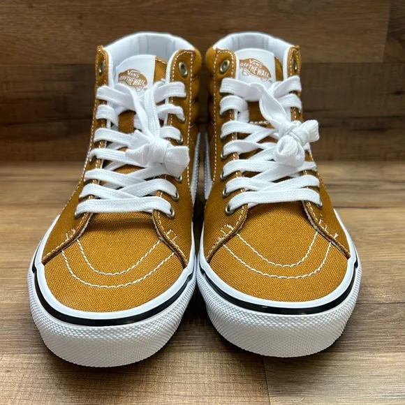 VANS SK 8 Mustard High-Top Sneakers with White Accents