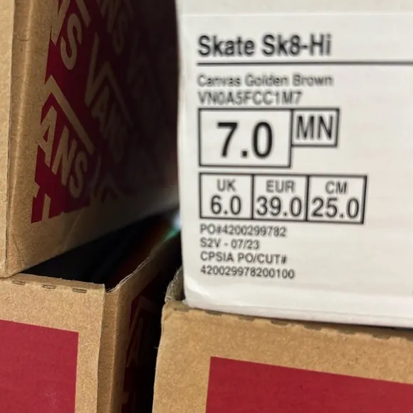 VANS SK 8 Mustard High-Top Sneakers with White Accents