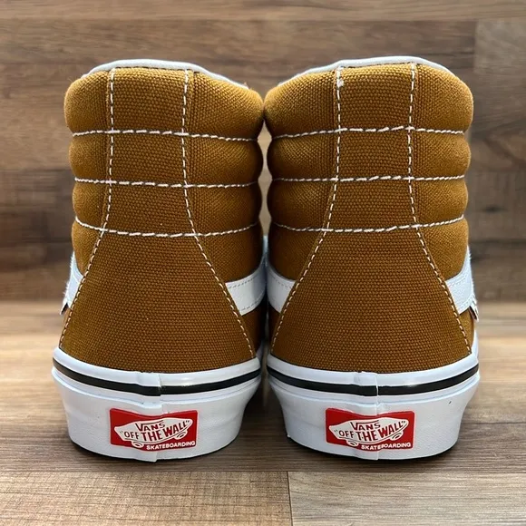 VANS SK 8 Mustard High-Top Sneakers with White Accents