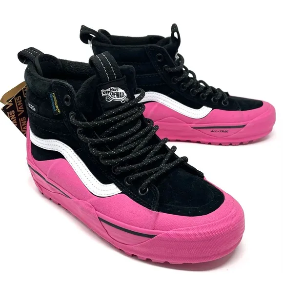 VANS SK8 Hi Dip MTE-2 Hiking Boots Women's SIZE 6.5 Pink Black Suede Duck Shoes