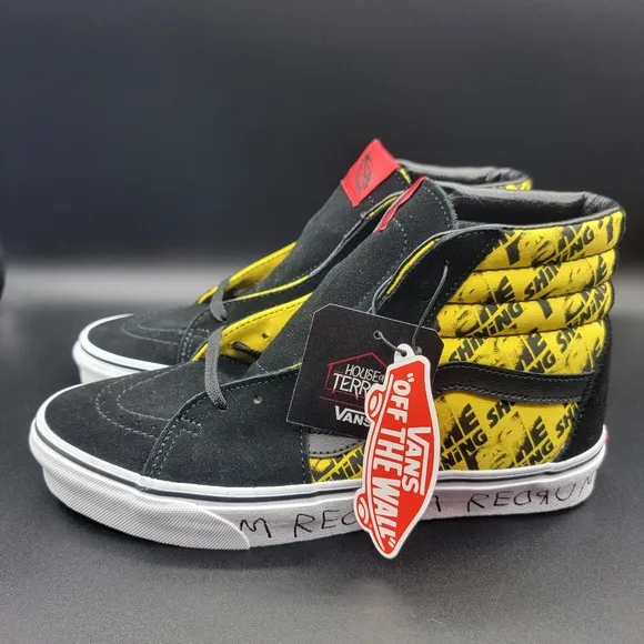 Vans Sk8-Hi House of Terror The Shining 2021 Men's Shoes Size 9 Black Yellow New
