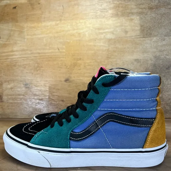 VANS Sk8 Hi Mix &amp; Match SUEDE/Canvas Womens Size 9.5 Shoes Sneakers Multicolor