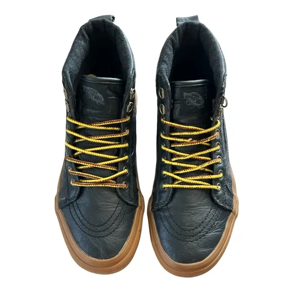 Vans Sk8-Hi MTE Black Gum Leather Men's Sneakers Size 6.5 Men 8 Women