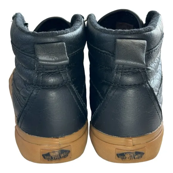 Vans Sk8-Hi MTE Black Gum Leather Men's Sneakers Size 6.5 Men 8 Women