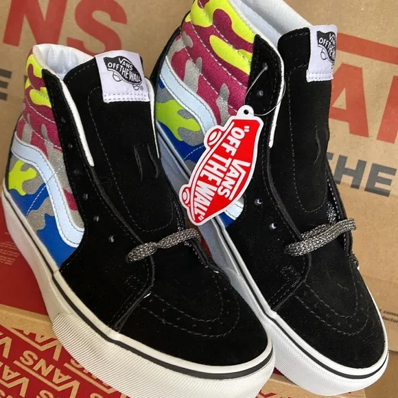 Vans Sk8-Hi Platform 2 After Dark Camo/True White WMNS
