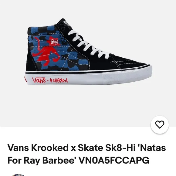 Vans Sk8-Hi Sneakers -Krooked by Natas ..Ray Barbie