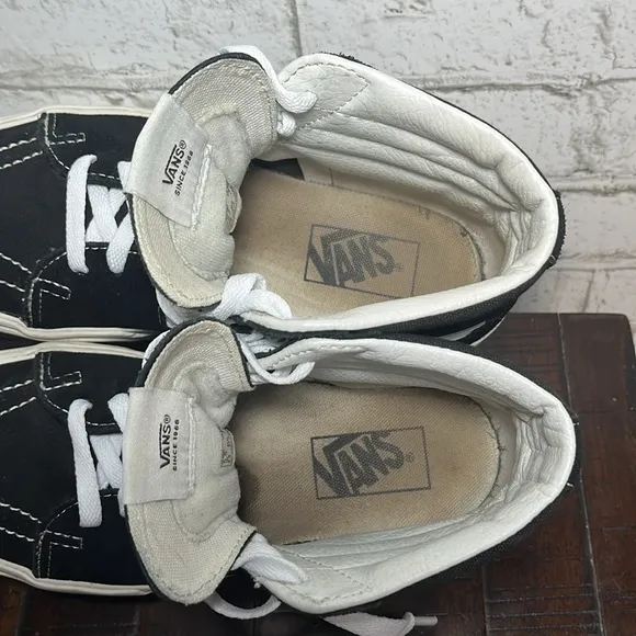 Vans Sk8-Hi Stacked black &amp; white platform sneakers