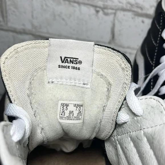 Vans Sk8-Hi Stacked black &amp; white platform sneakers