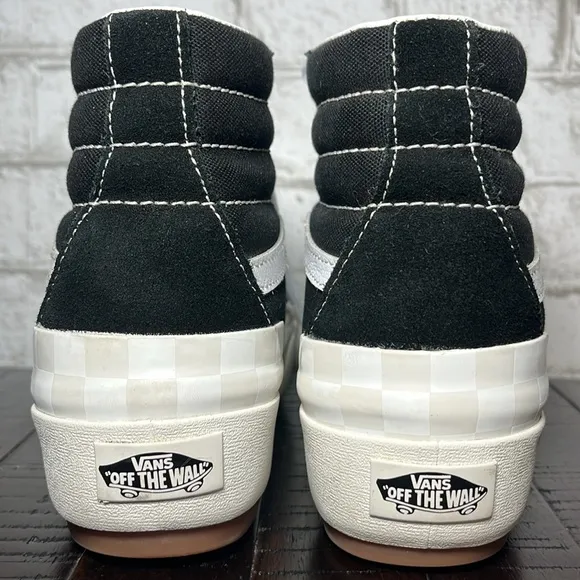 Vans Sk8-Hi Stacked black &amp; white platform sneakers