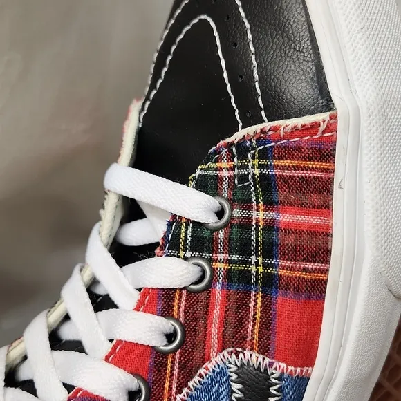 Vans SK8-Hi Tartan Daze Patchwork Spiked High-Top Sneakers (M 9, W Size 10.5)