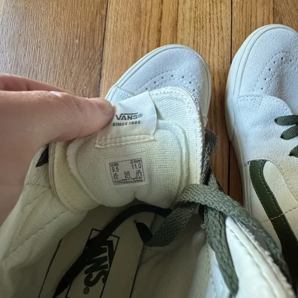 Vans Sk8 - Hi White and Green High-Top Sneakers