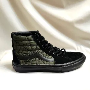 Vans Skate Sk8-Hi Ben Kadow Web Black and Green High-Top Sneakers (M Size 7.5)